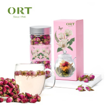 Chinese high quality handmade beautiful and romantic white tea base blooming tea balls